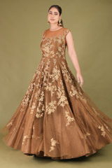 Golden Raw Silk Gown2140 video
